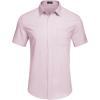 imageCOOFANDY Mens Casual Dress Shirt Short Sleeve Wrinkle Free Dress Shirt Business Casual ShirtsLight Purple
