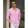 imageCOOFANDY Mens Dress Shirt Wrinkle Free Regular Fit Stretch Long Sleeve Button Down ShirtsPink