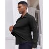 imageCOOFANDY Mens Dress Shirts Long Sleeve Casual Button Down Shirt Solid Regular Fit Formal Business ShirtsBlack