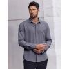 imageCOOFANDY Mens Dress Shirts Long Sleeve Casual Button Down Shirt Solid Regular Fit Formal Business ShirtsDark Grey