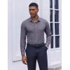 imageCOOFANDY Mens Dress Shirts Long Sleeve Casual Button Down Shirt Solid Regular Fit Formal Business ShirtsDark Grey