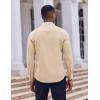 imageCOOFANDY Mens Dress Shirts Long Sleeve Casual Button Down Shirt Solid Regular Fit Formal Business ShirtsLight Khaki