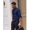 imageCOOFANDY Mens Dress Shirts Long Sleeve Casual Button Down Shirt Solid Regular Fit Formal Business ShirtsNavy Blue