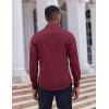 imageCOOFANDY Mens Dress Shirts Long Sleeve Casual Button Down Shirt Solid Regular Fit Formal Business ShirtsWine Red