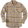 imageCOOFANDY Mens Flannel Plaid Shirts Long Sleeve Casual Button Down Shirt with PocketsKhaki