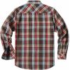 imageCOOFANDY Mens Flannel Plaid Shirts Long Sleeve Casual Button Down Shirt with PocketsKhaki Red Plaid