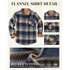 imageCOOFANDY Mens Flannel Shirts Long Sleeve Button Down Shirt Casual Plaid Shirts with PocketKhaki Blue Plaid