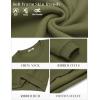 imageCOOFANDY Mens Fleece Crewneck Sweatshirt Cotton Long Sleeve Pullover Casual Thermal ShirtsDark Green