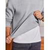 imageCOOFANDY Mens Fleece Crewneck Sweatshirt Cotton Long Sleeve Pullover Casual Thermal ShirtsLight Grey