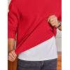 imageCOOFANDY Mens Fleece Crewneck Sweatshirt Cotton Long Sleeve Pullover Casual Thermal ShirtsRed