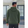 imageCOOFANDY Mens Fleece Hoodie Long Sleeve Hooded Sweatshirt Casual Basic Essential Drawstring Pullover Hoodie With PocketArmy Green