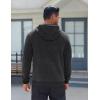 imageCOOFANDY Mens Fleece Hoodie Long Sleeve Hooded Sweatshirt Casual Basic Essential Drawstring Pullover Hoodie With PocketDark Gray