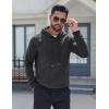 imageCOOFANDY Mens Fleece Hoodie Long Sleeve Hooded Sweatshirt Casual Basic Essential Drawstring Pullover Hoodie With PocketDark Gray