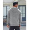 imageCOOFANDY Mens Fleece Hoodie Long Sleeve Hooded Sweatshirt Casual Basic Essential Drawstring Pullover Hoodie With PocketGray