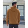 imageCOOFANDY Mens Fleece Hoodie Long Sleeve Hooded Sweatshirt Casual Basic Essential Drawstring Pullover Hoodie With PocketLight Brown