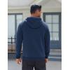 imageCOOFANDY Mens Fleece Hoodie Long Sleeve Hooded Sweatshirt Casual Basic Essential Drawstring Pullover Hoodie With PocketNavy