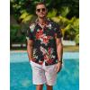 imageCOOFANDY Mens Hawaiian Shirt Short Sleeve Button Down Shirt Tropical Summer Beach ShirtAnimalparrot