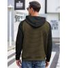 imageCOOFANDY Mens Hoodies Pullover Casaul Long Sleeve Drawstring Waffle Knit Hooded Sweatshirt with Kanga PocketGreenblack