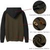 imageCOOFANDY Mens Hoodies Pullover Casaul Long Sleeve Drawstring Waffle Knit Hooded Sweatshirt with Kanga PocketGreenblack