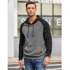 imageCOOFANDY Mens Hoodies Pullover Casaul Long Sleeve Drawstring Waffle Knit Hooded Sweatshirt with Kanga PocketRedblack