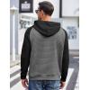 imageCOOFANDY Mens Hoodies Pullover Casaul Long Sleeve Drawstring Waffle Knit Hooded Sweatshirt with Kanga PocketRedblack