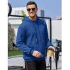 imageCOOFANDY Mens Hoodies Sweatshirts Long Sleeve Fashion Waffle Knit Pullover Hoodie with PocketBlue