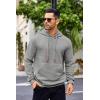 imageCOOFANDY Mens Hoodies Sweatshirts Long Sleeve Fashion Waffle Knit Pullover Hoodie with PocketGrey