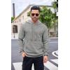 imageCOOFANDY Mens Hoodies Sweatshirts Long Sleeve Fashion Waffle Knit Pullover Hoodie with PocketGrey