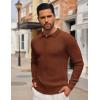 imageCOOFANDY Mens Knit Polo Shirts Long Sleeve Casual Button Down Ribbed Polo Shirt Fashion Golf ShirtsCaramel