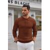 imageCOOFANDY Mens Knit Polo Shirts Long Sleeve Casual Button Down Ribbed Polo Shirt Fashion Golf ShirtsCaramel