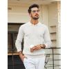 imageCOOFANDY Mens Knit Polo Sweater Long Sleeve Polos Lightweight Casual Dress Pullover SweatersWhite
