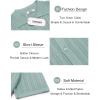 imageCOOFANDY Mens Knit Shirts Short Sleeve Button Down Polo Shirt Crochet Casual Vintage Summer Beach ShirtsIce Green