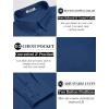 imageCOOFANDY Mens Linen Long Sleeve Shirts Casual Button Down Untucked Shirt Vacation Wedding Shirts with PocketNavy