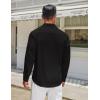 imageCOOFANDY Mens Long Sleeve Button Down Shirts Casual Untucked Shirt Regular Fit Dress ShirtBlack