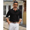 imageCOOFANDY Mens Long Sleeve Button Down Shirts Casual Untucked Shirt Regular Fit Dress ShirtBlack