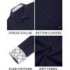 imageCOOFANDY Mens Long Sleeve Button Down Shirts Casual Untucked Shirt Regular Fit Dress ShirtDark Blue