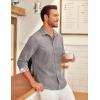 imageCOOFANDY Mens Long Sleeve Button Down Shirts Casual Untucked Shirt Regular Fit Dress ShirtLight Grey