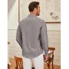 imageCOOFANDY Mens Long Sleeve Button Down Shirts Casual Untucked Shirt Regular Fit Dress ShirtLight Grey