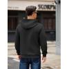 imageCOOFANDY Mens Long Sleeve Hooded Sweatshirt Casual Lightweight Hoodies Pullover Textured Drawstring Hoodie with Kanga PocketBlack
