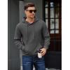 imageCOOFANDY Mens Long Sleeve Hooded Sweatshirt Casual Lightweight Hoodies Pullover Textured Drawstring Hoodie with Kanga PocketDark Gray