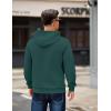 imageCOOFANDY Mens Long Sleeve Hooded Sweatshirt Casual Lightweight Hoodies Pullover Textured Drawstring Hoodie with Kanga PocketLake Green