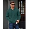 imageCOOFANDY Mens Long Sleeve Hooded Sweatshirt Casual Lightweight Hoodies Pullover Textured Drawstring Hoodie with Kanga PocketLake Green