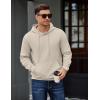 imageCOOFANDY Mens Long Sleeve Hooded Sweatshirt Casual Lightweight Hoodies Pullover Textured Drawstring Hoodie with Kanga PocketMoon Gray