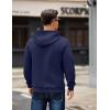 imageCOOFANDY Mens Long Sleeve Hooded Sweatshirt Casual Lightweight Hoodies Pullover Textured Drawstring Hoodie with Kanga PocketNavy Blue