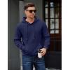 imageCOOFANDY Mens Long Sleeve Hooded Sweatshirt Casual Lightweight Hoodies Pullover Textured Drawstring Hoodie with Kanga PocketNavy Blue