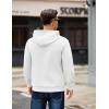 imageCOOFANDY Mens Long Sleeve Hooded Sweatshirt Casual Lightweight Hoodies Pullover Textured Drawstring Hoodie with Kanga PocketWhite