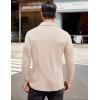 imageCOOFANDY Mens Long Sleeve Polo Shirt Casual Dress Button Polo T Shirt with Pocket Basic Lightweight Collared Golf ShirtApricot