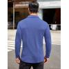 imageCOOFANDY Mens Long Sleeve Polo Shirt Casual Dress Button Polo T Shirt with Pocket Basic Lightweight Collared Golf ShirtBlue