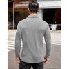 imageCOOFANDY Mens Long Sleeve Polo Shirt Casual Dress Button Polo T Shirt with Pocket Basic Lightweight Collared Golf ShirtGrey