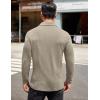 imageCOOFANDY Mens Long Sleeve Polo Shirt Casual Dress Button Polo T Shirt with Pocket Basic Lightweight Collared Golf ShirtKhaki